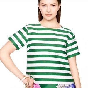 Kate Spade Green Stripe Ramona Top